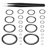26 Pcs Fishing Rod Guides Ring Fishing Rod Repair Kit, 13 Sizes Rod Ceramic Guides Ring Set, 3mm to 30mm Rod Eyes Repair Kit,with 1pc Stainless Steel Replacement for Rod Tip Repair