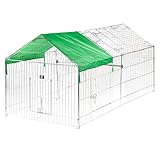 KCT Extra Large Apex Enclosed Roof Metal Pet Playpen Run for Dogs, Cats, Rabbits, Chickens and More