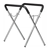 Heavy Duty Foldable Trestle Stand – Adjustable Car Panel Work Stand for Auto Body Repair, Painting & Prep