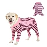 DoggieKit Dog Surgical Recovery Suit for Dogs After Surgery, Dog Recovery Shirt, Pet Anti-licking Surgery Suits, Pet Surgical Suit Puppy Onesie Bodysuit for Small Medium Dogs (Pink, S)