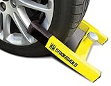 Stronghold Atlas Caravan & Trailer Wheel Clamp Fits Alloy and Steel Wheels with Tyres Up to 265 mm Wide Sold Secure Gold Standard