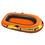Intex Explorer Pro Inflatable Boat, Boat Only, Two Person (196 x 102 x 33 cm), Orange