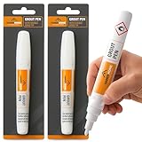SOL 2pk Grout Pen – Tile Marker for Refreshing Grout Lines – Easy to Use Reviver for Bathroom, Kitchen, Wall and Floor Tiles – Quick Drying Coverage for a Clean and Neat Finish