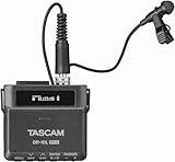 TASCAM DR-10L Pro – Micro-Linear 32-Bit float Recorder with Lavalier-Microphone and optional Bluetooth Adaptor for remote control and syncronisation, supports LTC Jam Sync