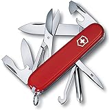 Victorinox Super Tinker, Swiss Army Knife, Medium, Multi Tool, 14 Functions, Blade, Bottle Opener, Red, Blister