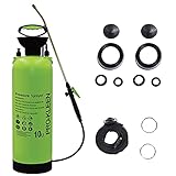 Pro-Kleen Garden Pressure Pump Sprayer Manual Action 10L - Brass Lance - 2 x Spare Seal Kits- For Weed Killer, Pesticides, Herbicides, Insecticides, Fungicides (10 Litre)