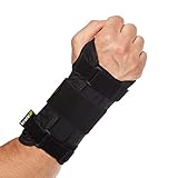 BraceUP Wrist Support Brace with Metal Hand Splint for Carpal Tunnel Wrist Support, Left or Right Hand Support and Tendonitis Arthritis Pain Relief - for Men and Women (S/M, Right Hand)