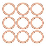 Briny River 40Pcs Automobile Brake Line Copper Washer M10 Washer 14x10x1mm Compatible with HEL Bike