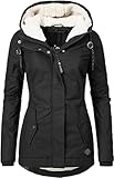Maiyifu-GJ Women's Fleece Hooded Winter Coat Long Warm Fleeced Lined Long Jackets Military Thicken Parka Jacket, Black, S