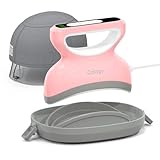 Calogy Cap Heat Press Machine, 210℃ Max Temp Hat Transfer with Countdown Timer, Auto Shut-Off Fast & Even Heating Curved Plate for Caps, Beanies, Snapbacks, Bibs, Trucker Hats(Pink)