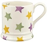 Emma Bridgewater Stars Half-Pint Mug, Green, Yellow and Purple