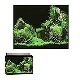 HZONGMINGZT Fish Tank Poster 3D Underwater World Wallpaper Backdrop Effect Aquarium Poster PVC Adhesive Aquarium Background Sticker Forest Ocean Background