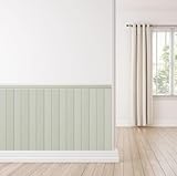 Live Vida T&G Effect Wood Panelling Wall Art Sticker – Modern Tongue & Groove Effect – Easy Peel and Stick Textile Wall Sticker for Living Rooms, Bedrooms & Walls