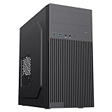CiT Mentor Micro-ATX Office Business PC Case With USB Type C & 80mm Black Rear Fan Included
