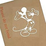 Platinum Place 1 x Mickey Mouse Standing-Car Window Sticker White-Vinyl,Bumper,Child,Sign,Micky
