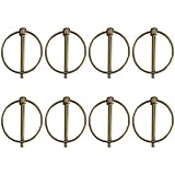 Parthan 8 Pcs Heavy Duty Galvanized Carbon Steel Linch Pins 4.5mm x 40mm for Farm Tractors Trailers Trucks Mowers