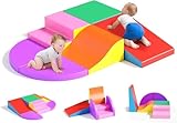 Kids Soft Play Set, Foam Climbing Blocks for Toddlers, Foam Play Gym with Non-Slip Base, Indoor Activity Toys for Sensory Motor Skills, Washable & Modular Design (Six-piece colorful set)