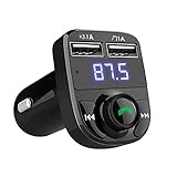 Wireless Bluetooth Handsfree Car Kit FM Transmitter MP3 Player USB Charger Parrot Mki9200 (Black, One Size)