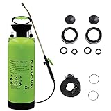 Pro-Kleen Garden Pressure Pump Sprayer Manual Action 8L With Brass Lance and 2 x Spare Seal Kits - For Weed Killer, Garden Chemicals, Pesticides, Herbicides, Insecticides, Fungicides (8 Litres)