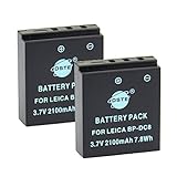 DSTE® 2x BP-DC8 Rechargeable Li-ion Battery for Leica X-Vario MINI-M X-typ113 X1 X2 Digital Camera as BP-DC08