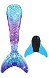 DNUFN Mermaid Tail for Swimming for Women Adults with Monofin
