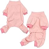 HuaLiSiJi Dog Pyjamas Cotton Pyjamas for Dogs, Elastic and Take off Suitable for Small and Medium Dogs (Pink, M)