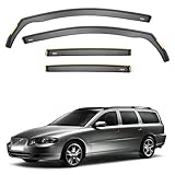 ISPEED Wind Deflectors for Volvo V70/XC70 2000-2007 5 Door Estate 4pc Set - Keep Your Car Ventilated in Rain - Reduce Wind Turbulence - Tinted, In-Channel Type