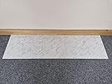 White Marble Effect HPL Laminate Fireplace Hearth Panel 1334mm x 362mm Laminate HPL (White Marble)