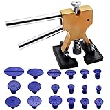 LONTOM Car Dent Puller Kit, Paintless Dent Removal Kit, Car Dent Repair Kit, Car Dent Remover Lifter with 18 PCS Dent Puller Tabs, Auto Body Dent Remover Tool for Car Motorcycle Refrigerator
