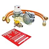 Catering Parts UK Cavagna Automatic Changeover LPG Gas Regulator With Over Pressure Switch Off For Static Caravan