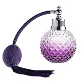 HEALLILY 100ml Perfume Fragrance Atomizer Vintage Crystal Refillable Perfume Atomizer Fine Mist Empty Perfume Bottle with Long Tassel