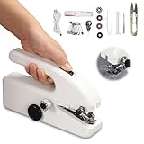 mumisuto Handheld Sewing Machine, Hand Sewing Machine Rechargeable Mini Sewing Machine with Sewing Accessories, Portable Sewing Machine Handheld Stitch Tool for DIY Fabric Quick Repairing