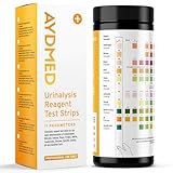 100 x AYDMED 11-in-1 Urine Test Strips | 11 Parameter Urine Test Strips for Urobilinogen, Bilirubin, Ketone, Blood, Protein, Nitrite, Leukocytes, Glucose, Specific Gravity, pH & Ascorbic Acid