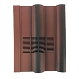 Beddoes Products Inline Double Roman Vent Tile for Roof Ventilation (Old English Dark Red - Smooth)