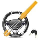 YYAOEMI Steering Wheel Lock Universal Car Anti Theft Steer Locks High Visibility Car Steering Wheel Lock Heavy Duty Anti-Theft Device Fit for SUVs, Motorhomes 2 Keys