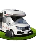 Ezcasch Thermal Windscreen Cover Silver with External Zip for Fiat Ducato Citroen Relay X250/290 Peugeot Boxer from 2006-2024 Motorhome Campervan Winter with Carry Bag
