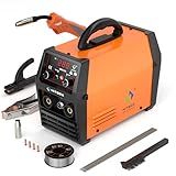 HITBOX 200A Gasless MIG Welder, 3-in-1 Flux Core Welder MIG/ARC/Lift TIG, Portable 240V IGBT Inverter Welding Machine with Torch & 0.8mm Wire, Perfect for Beginners (HBM1200)