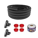 JDP Medium Size Garden Lawn Drainage Pack - 80mm Perforated Drainage Pipe For Areas Up To 120m2