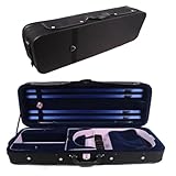 MJMLUCK 16 inch Viola case Adjustable for 15 to 16.5 inch Lightweight Oxford Strong handles Back straps Viola soft case (blackblue)