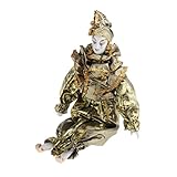 perfk 42 Cm Porcelain Clown Doll Doll Figures Delicate Kunst Und Skulpturen for Valentine Collection, Gold, as described