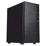 CiT Silent ES Black ATX Mid-Tower Low Noise Computer Case with 2 x 120mm PWM Cooling Fans Included & Sound Dampening Internal Matting Panels | Black