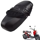 Leather motorbike seat covers Compatible with Honda Scooters Zoomer,motorcycle seat cover,waterproof,rainproof,dustproof and sunproof（black）