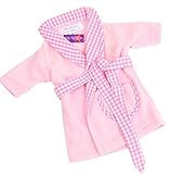 PINK FLEECE DRESSING GOWN WITH PINK GINGHAM TRIM FOR DOLLS AND BEARS 14-18INS , 35-45 CMTo fit dolls such as American Girl,Baby Born,17 inch Cabbage Patch Kids DollHannah by Gotz,Design a Friend DolL,Kidz and Cats,Precious Day Doll,Happy Kidz and many more dolls of this height