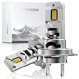 WAIXINGREN H7 Headlight Bulb, 60W 26000LM 400% Ultra Brightness with Fan, 6500K White with High-Efficiency Cooling System, Canbus Ready, Plug and Play, Pack of 2 (H7)