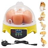 Svauoumu Egg Incubator, LED Digital Screen Poultry Hatcher, Automatic Turning, Intelligent Digital Temperature Control (UK Plug)