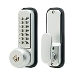 Sterling S2240 Digital Door with 14Push Button and Hold Back Function with Key Over Ride Satin Chrome