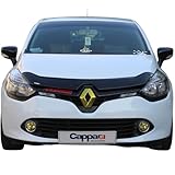 Gloss Black Bonnet Guard Protector Bug Stone Deflector Fits RENAULT CLIO IV MK4[2012-2018]