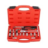 maXpeedingrods 17PC Universal Diesel Injector Seats Sealing Cutter Set Cleaner Carbon Remover Reamer Tool for Mercedes for BMW for MERC for CRD for PSA for Ford for Fiat