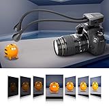 JJC Macro Arm Light, LED Camera Light with Built-in Rechargeable Battery, 5600K 24000Lux 10 Levels Adjustable Brightness Lighting Cold Shoe Mount 1/4 Screw Lamp fits Close-up Photography