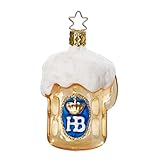 Inge-glas HB Beer Mug Hofbrauhaus German Glass Christmas Ornament FREE BOX New